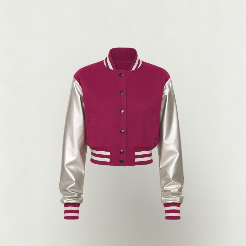 Grintosa e Brillante – Varsity Jacket Sportiva Iconica