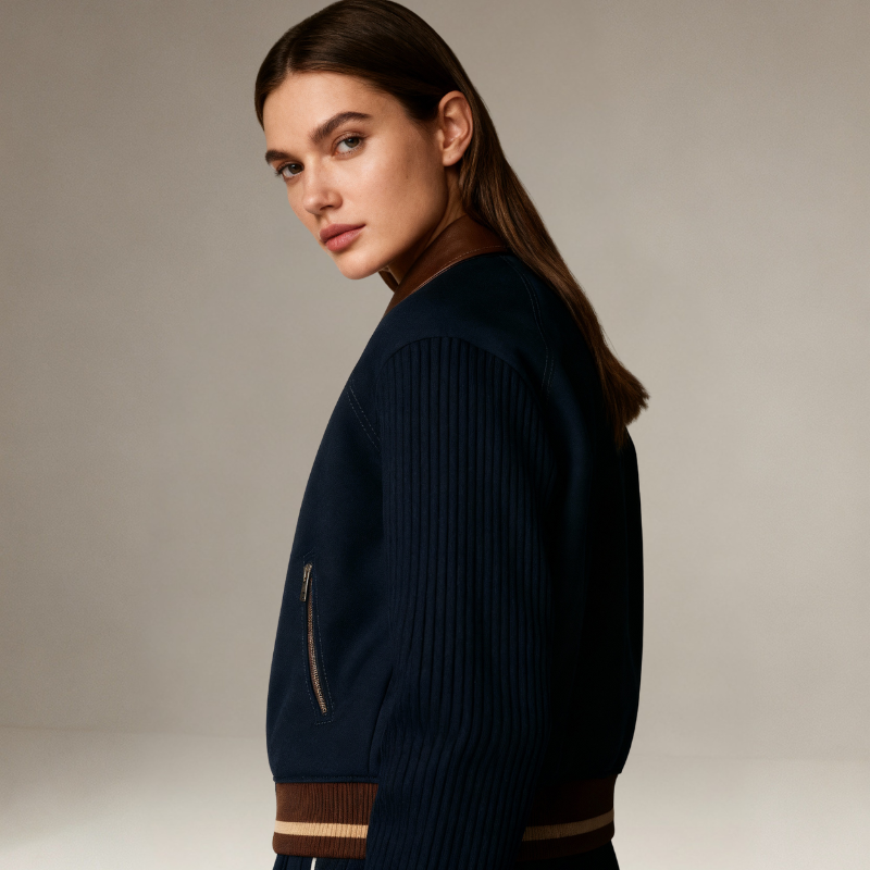"Urban Heritage" – Giacca sportiva in stile varsity con dettagli premium