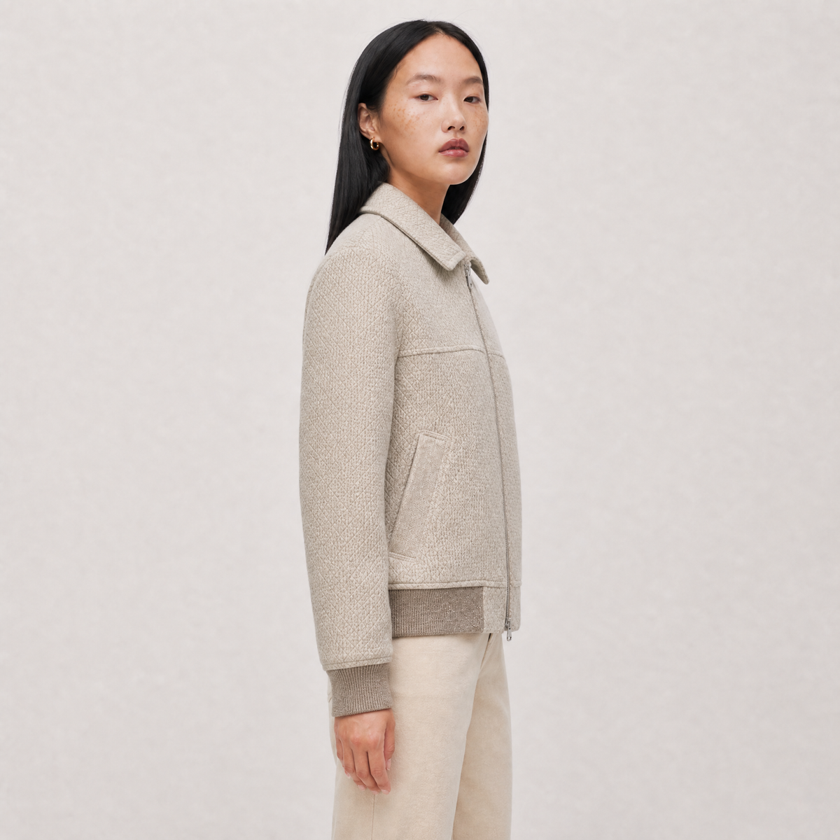 Giacca Trapuntata Beige