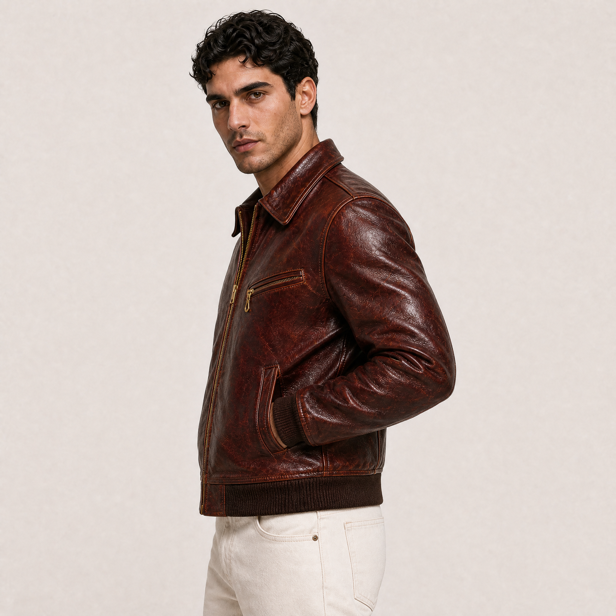 Giacca in Pelle Vintage