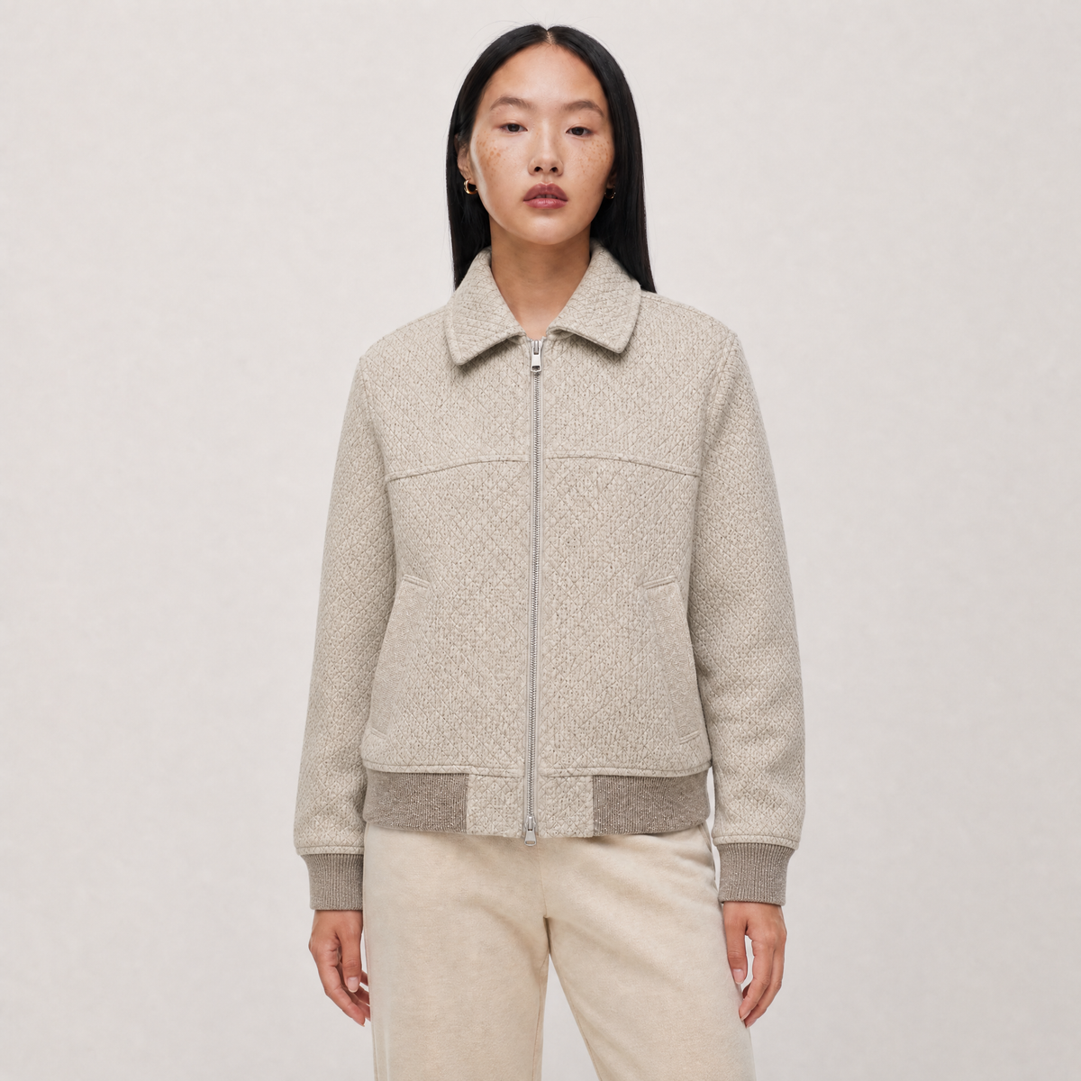 Giacca Trapuntata Beige
