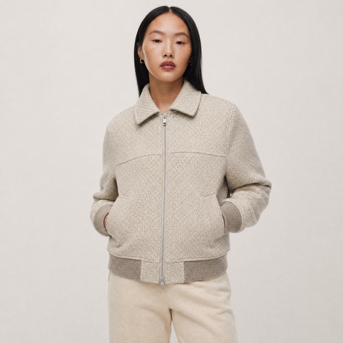 Giacca Trapuntata Beige