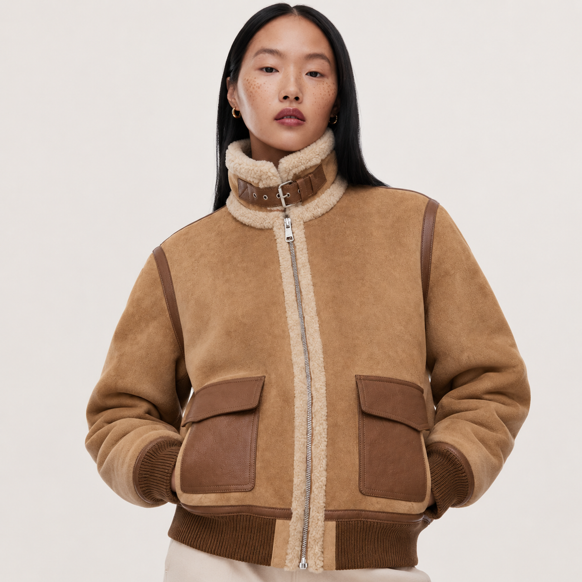 “Skyburn Heritage” – Suede Aviator with Shearling