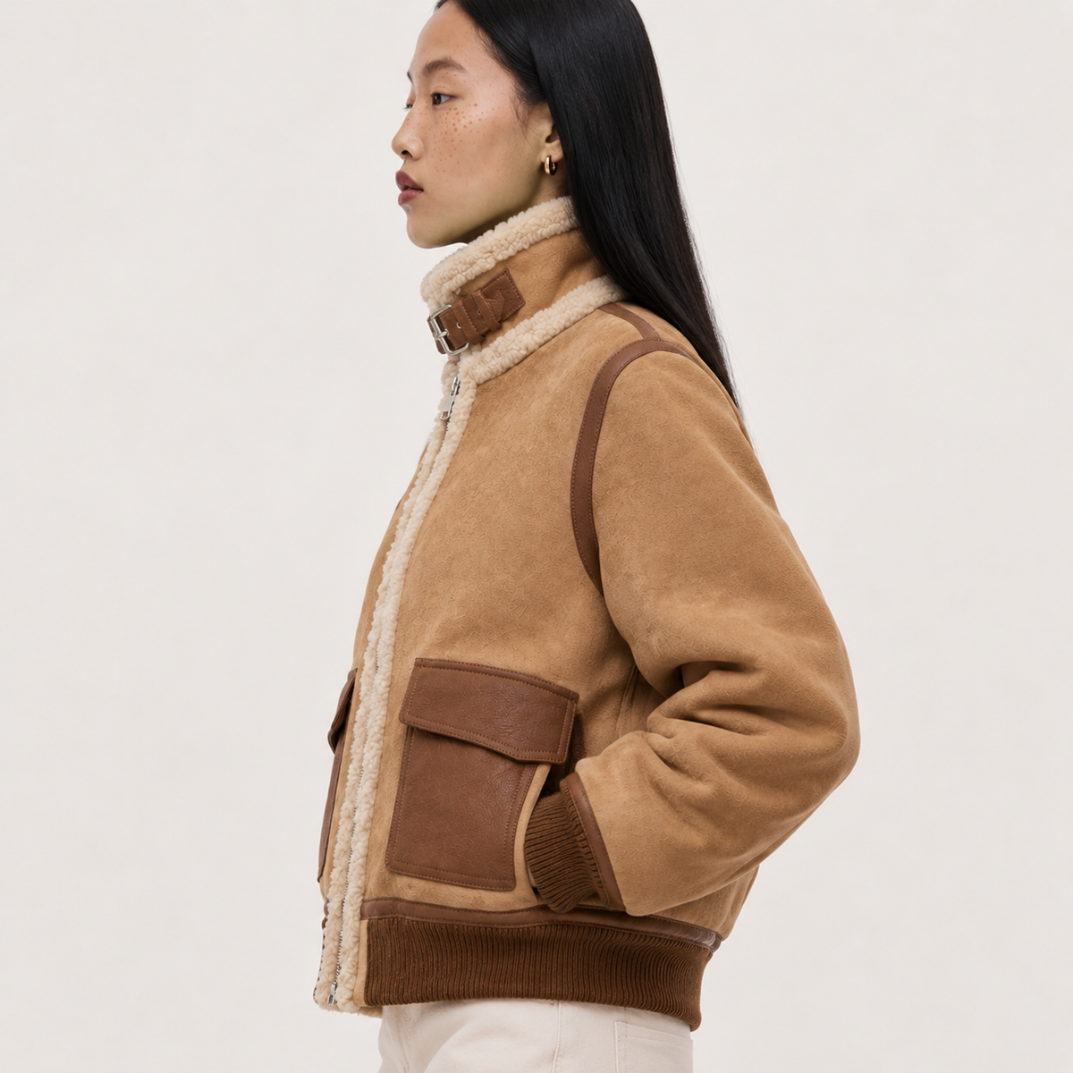 “Skyburn Heritage” – Suede Aviator with Shearling