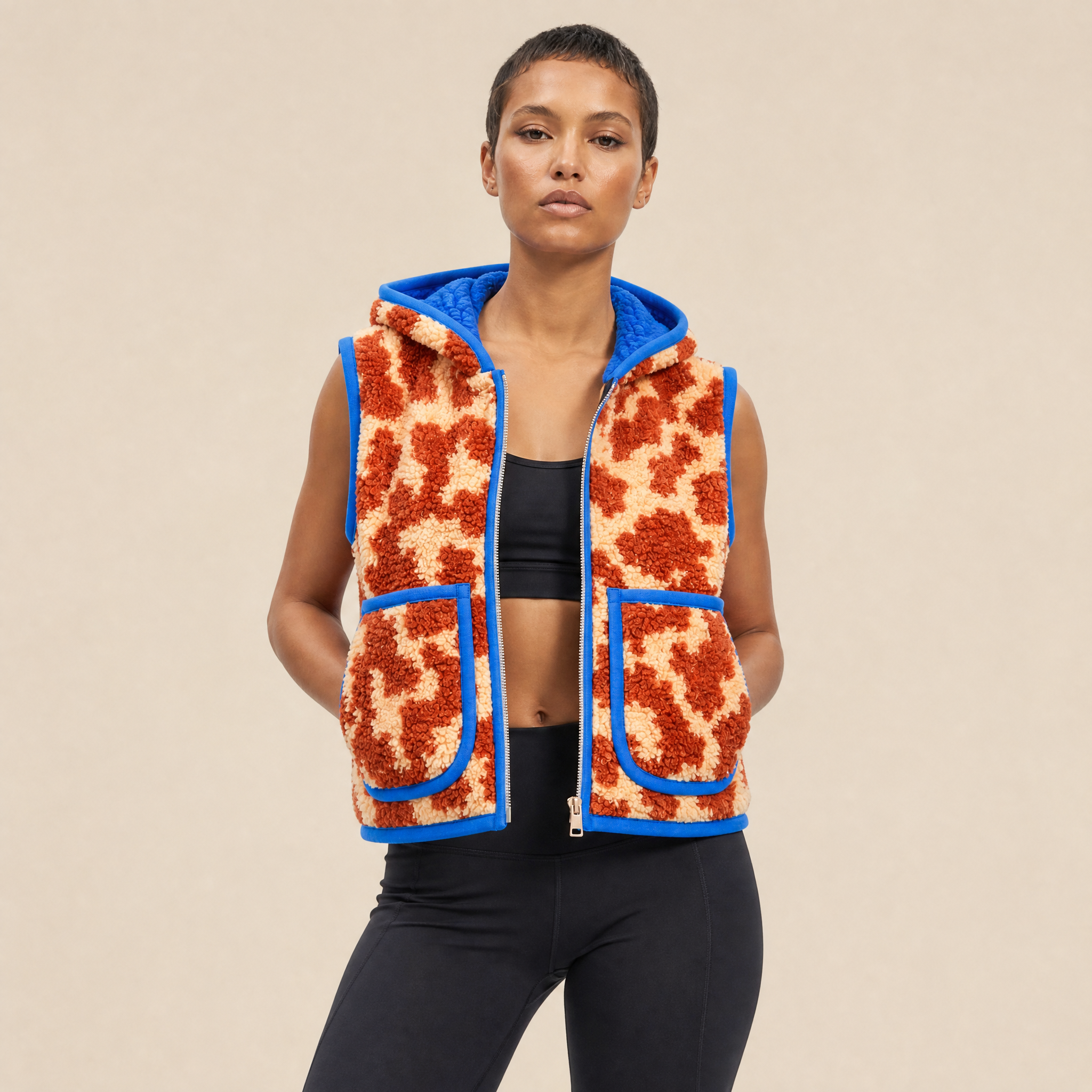 Gilet in Pile Sherpa e Fleece