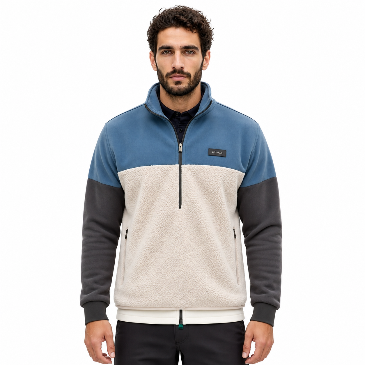 Kuwalla Block Fleece – Tri-Color Half-Zip Pullover