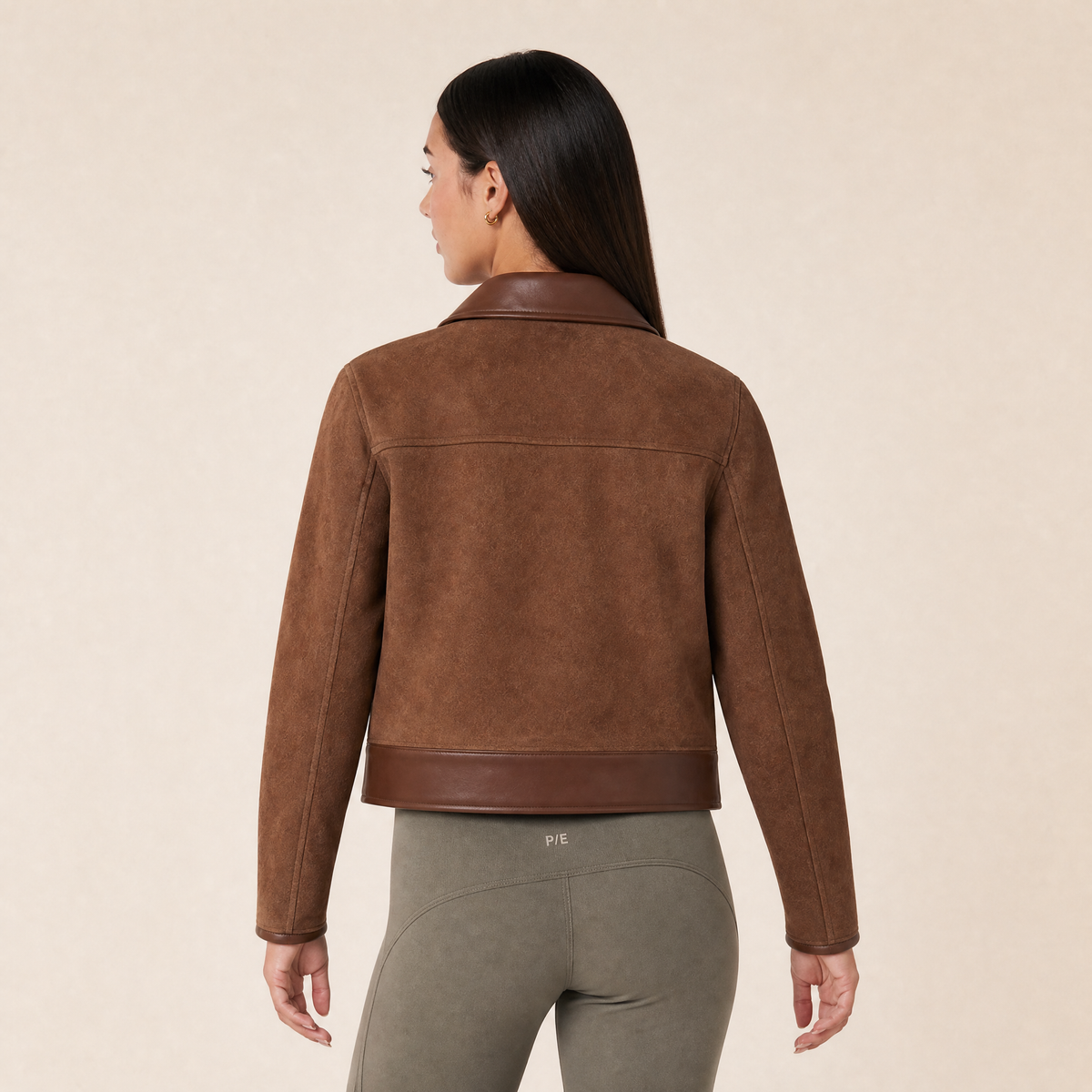 Giacca in Suede e Pelle Bovina