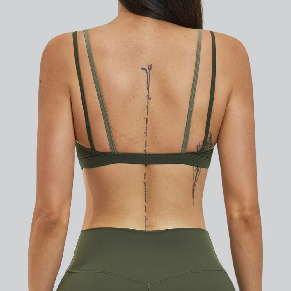 Reggiseno Sportivo Push-up Shockproof Color Blocking