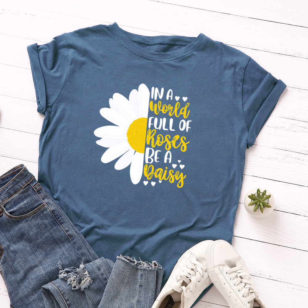 T‑Shirt Donna Loose-Fit a Girocollo: Stile e Libertà