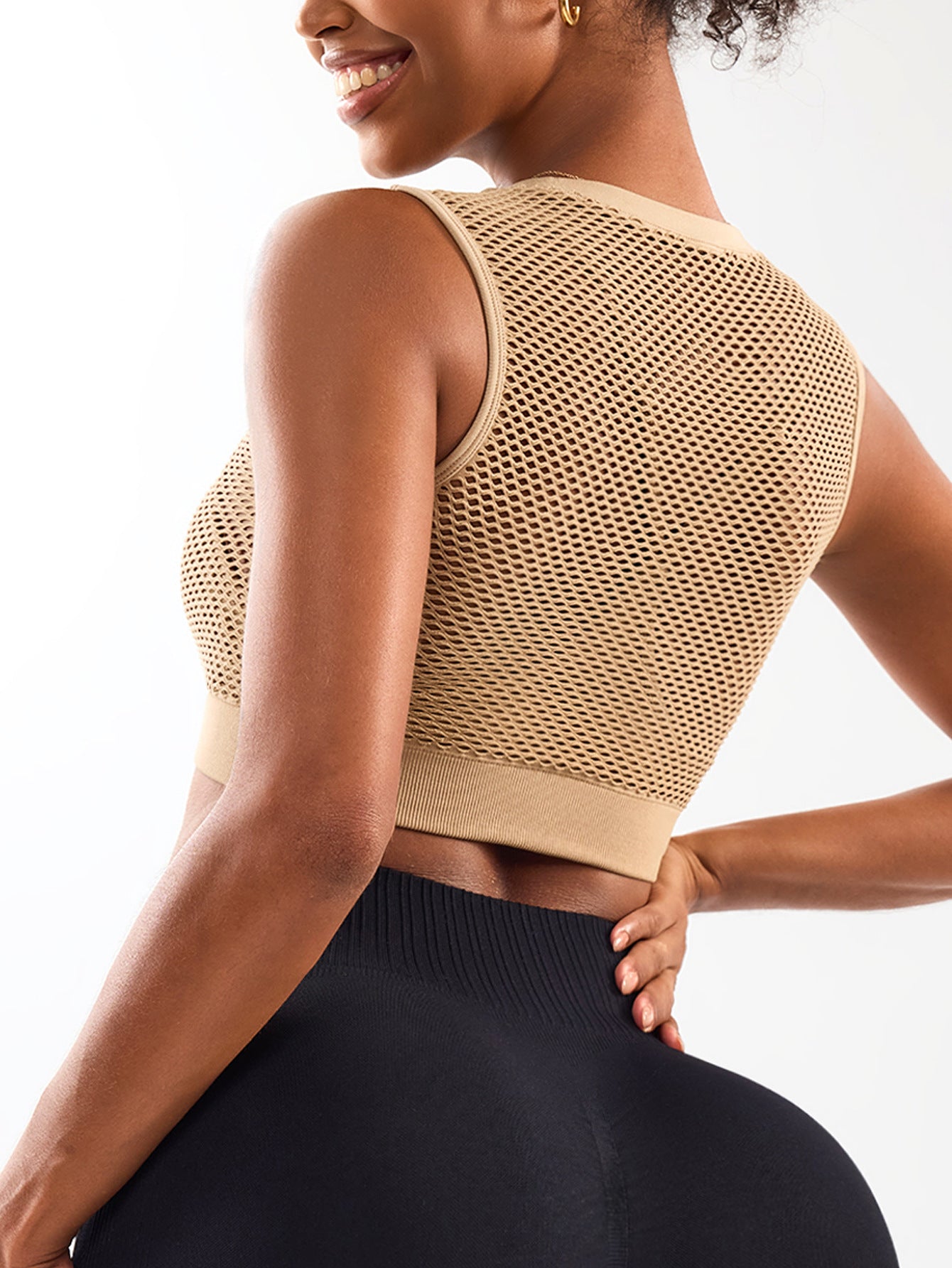 Top Sportivo Seamless con Schiena Scoperta
