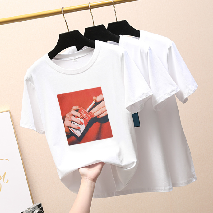 T-Shirt Cartoon Fingerprint a Manica Corta – Comoda, originale, irresistibile