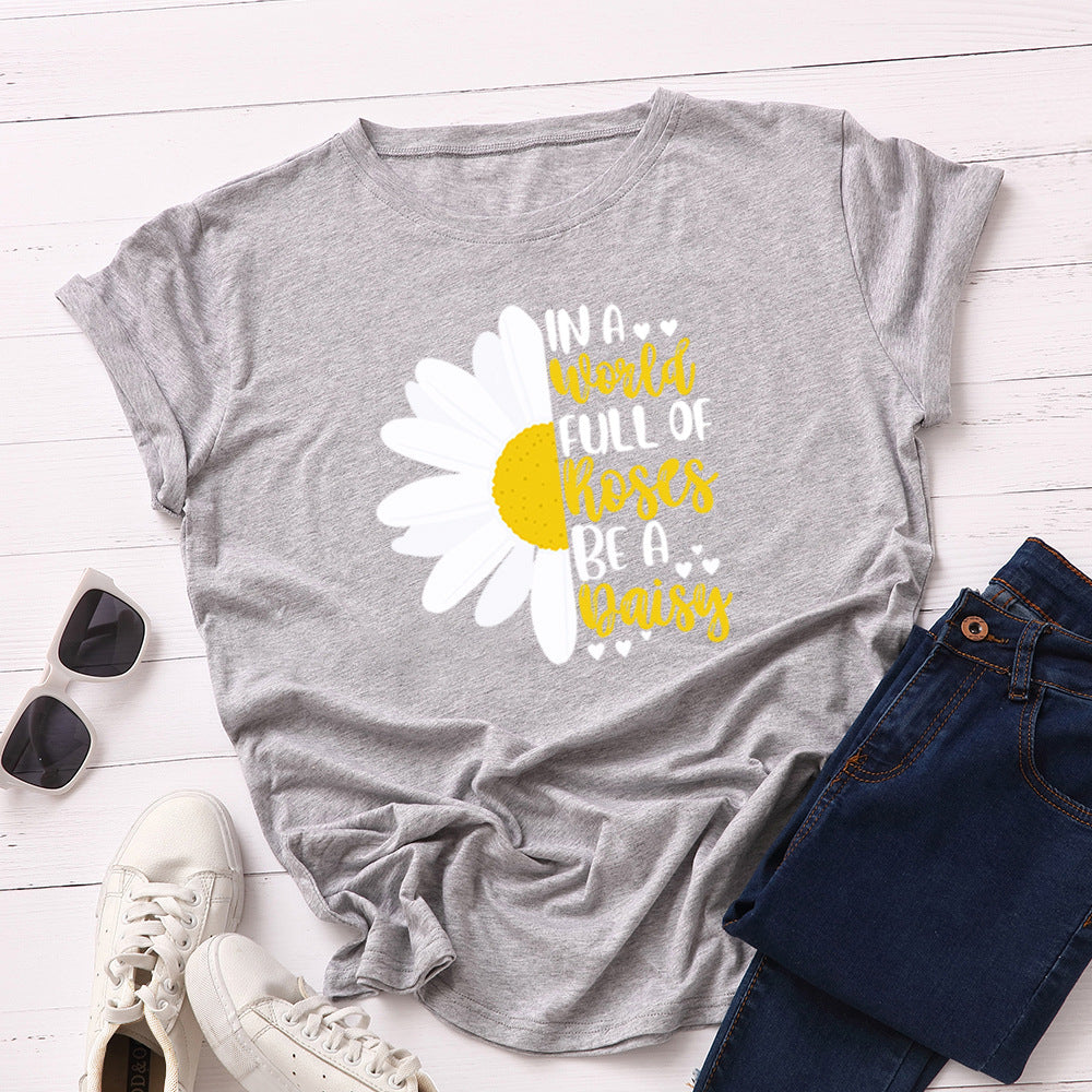 T‑Shirt Donna Loose-Fit a Girocollo: Stile e Libertà