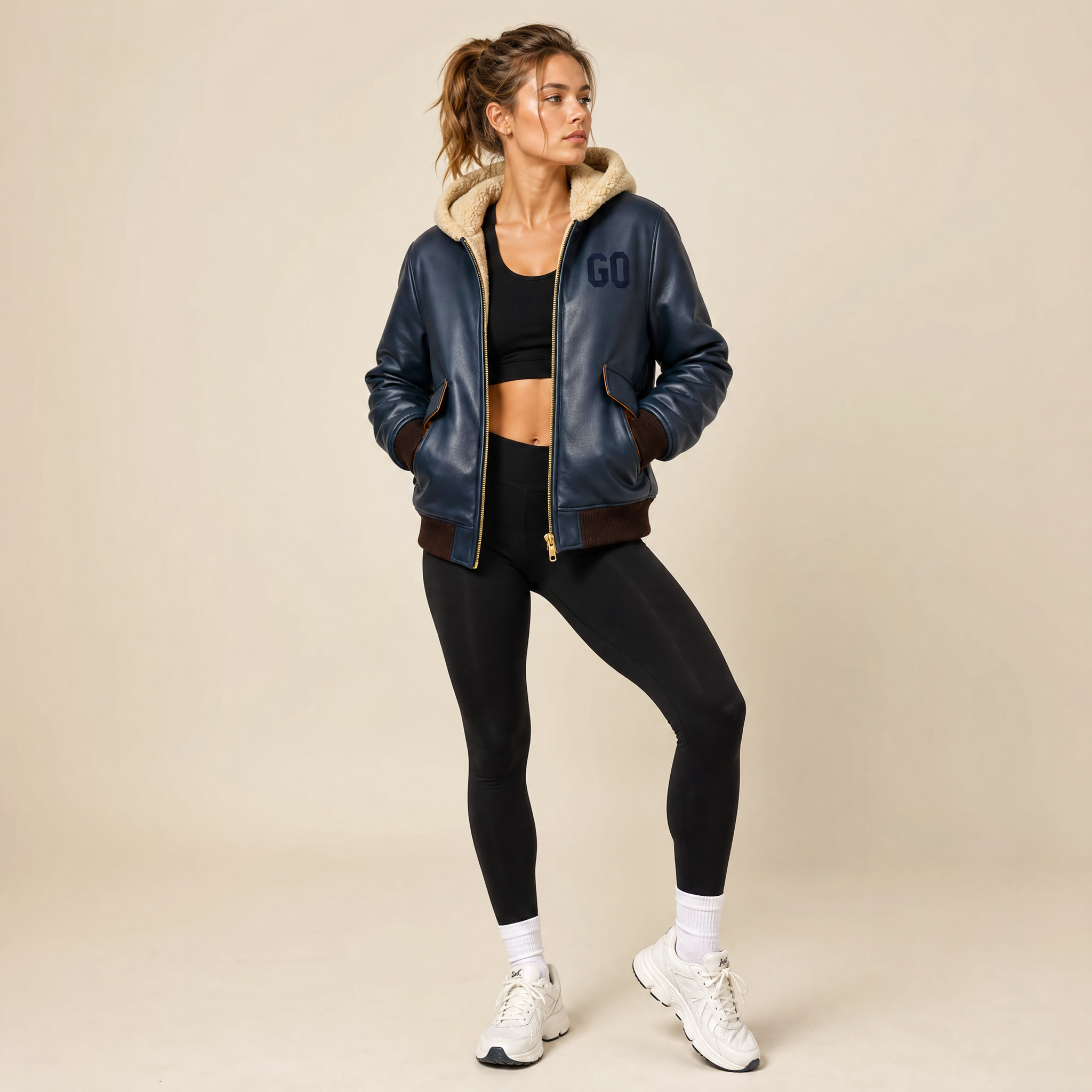 Go Storm – Full Grain Leather Hooded Jacket