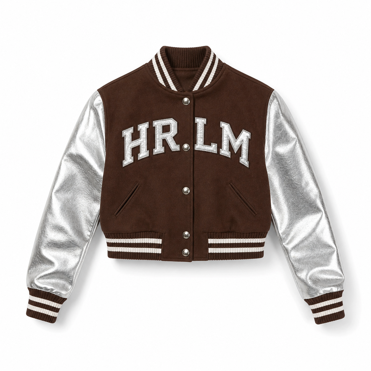 Gomovelive Silver Varsity Cropped
