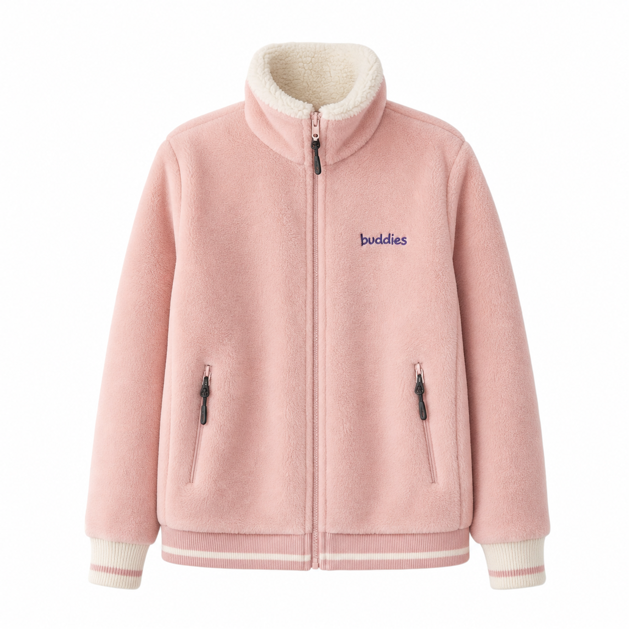Dual-Tone Embrace Fleece Jacket: Snug Warmth and Distinctive Style
