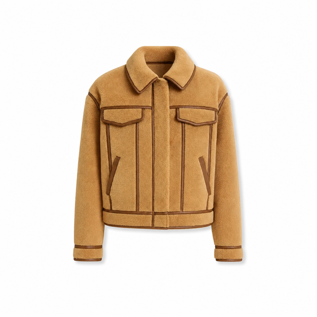 "Warm Edge" – Technical Shearling Jacket with a Sporty Fit