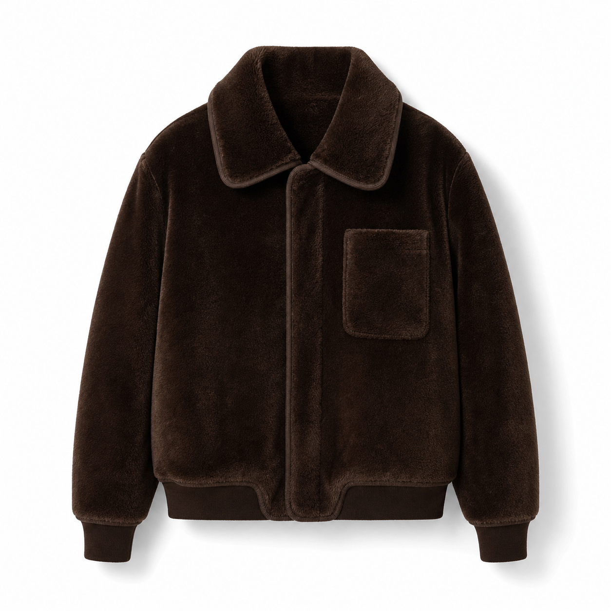"Dark Night" – Plush Bomber Jacket for Activity and Elegance