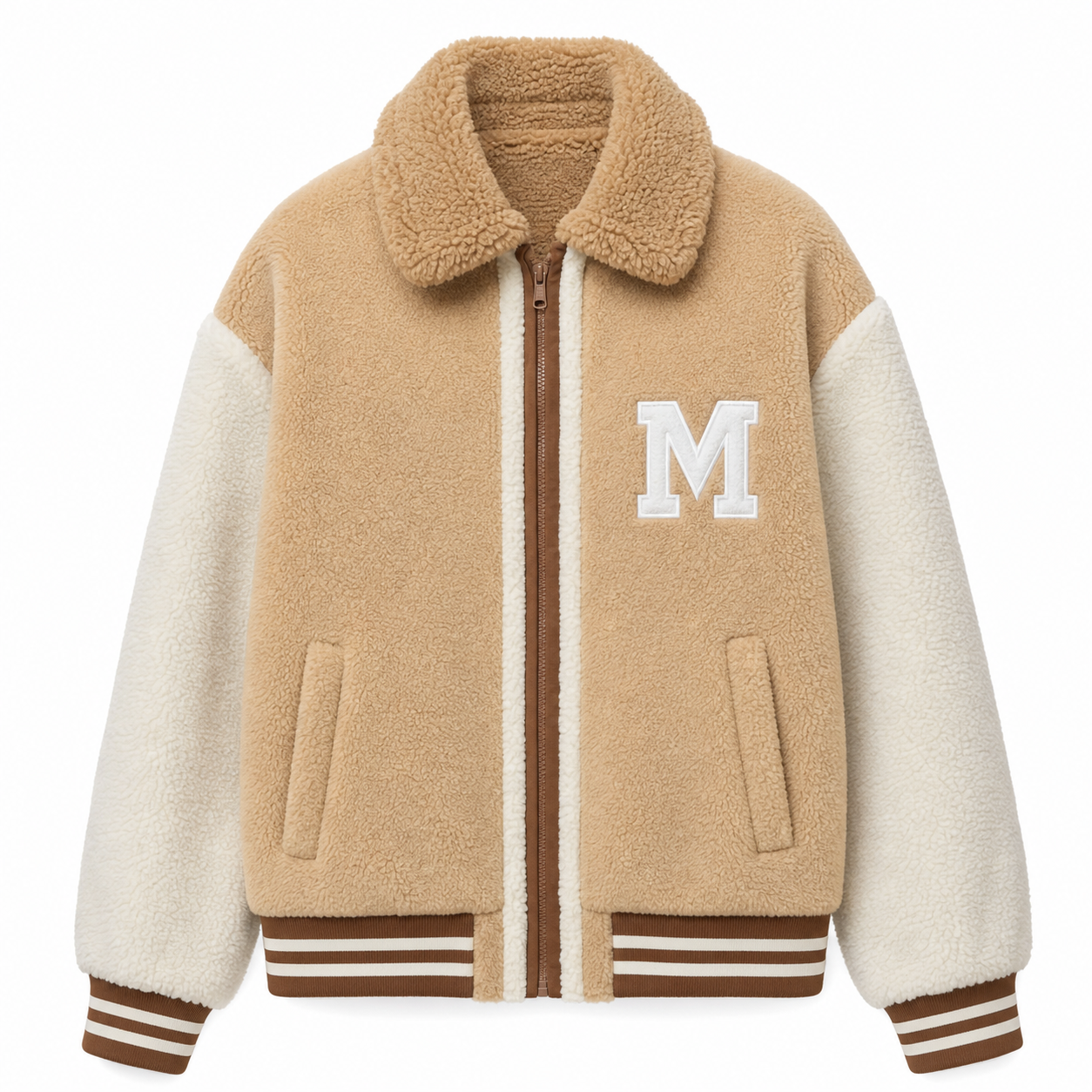 Two-Tone Fleece Jacket: Snug Warmth and Distinctive Style