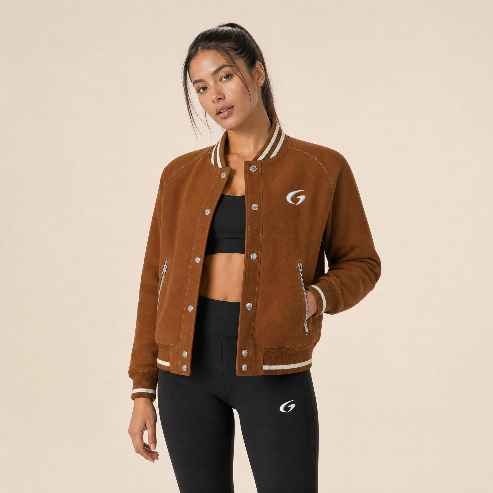 GO Warm Heritage – Handcrafted Suede Bomber Jacket