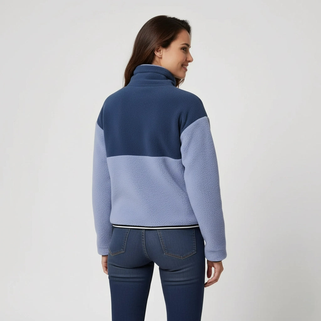 Blue Ridge Fleece – Two-Tone Zip-Up Fleece Jacket with Front Pockets