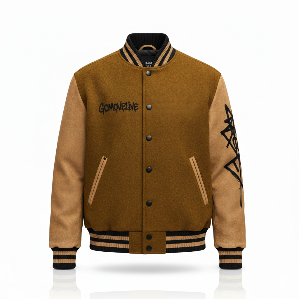 Giacca varsity “GOMOVE LIVE” — L’identità che si muove