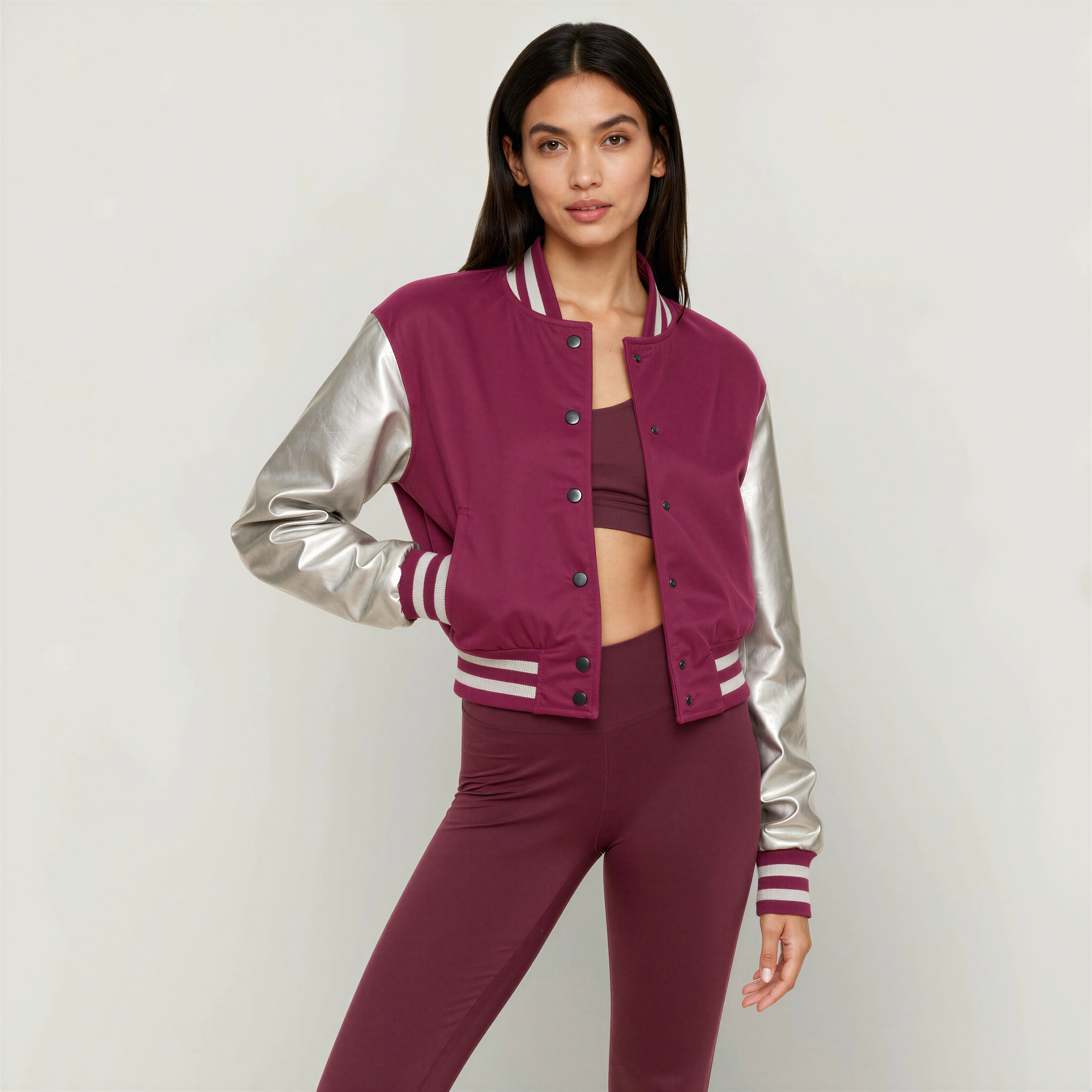 Grintosa e Brillante – Varsity Jacket Sportiva Iconica