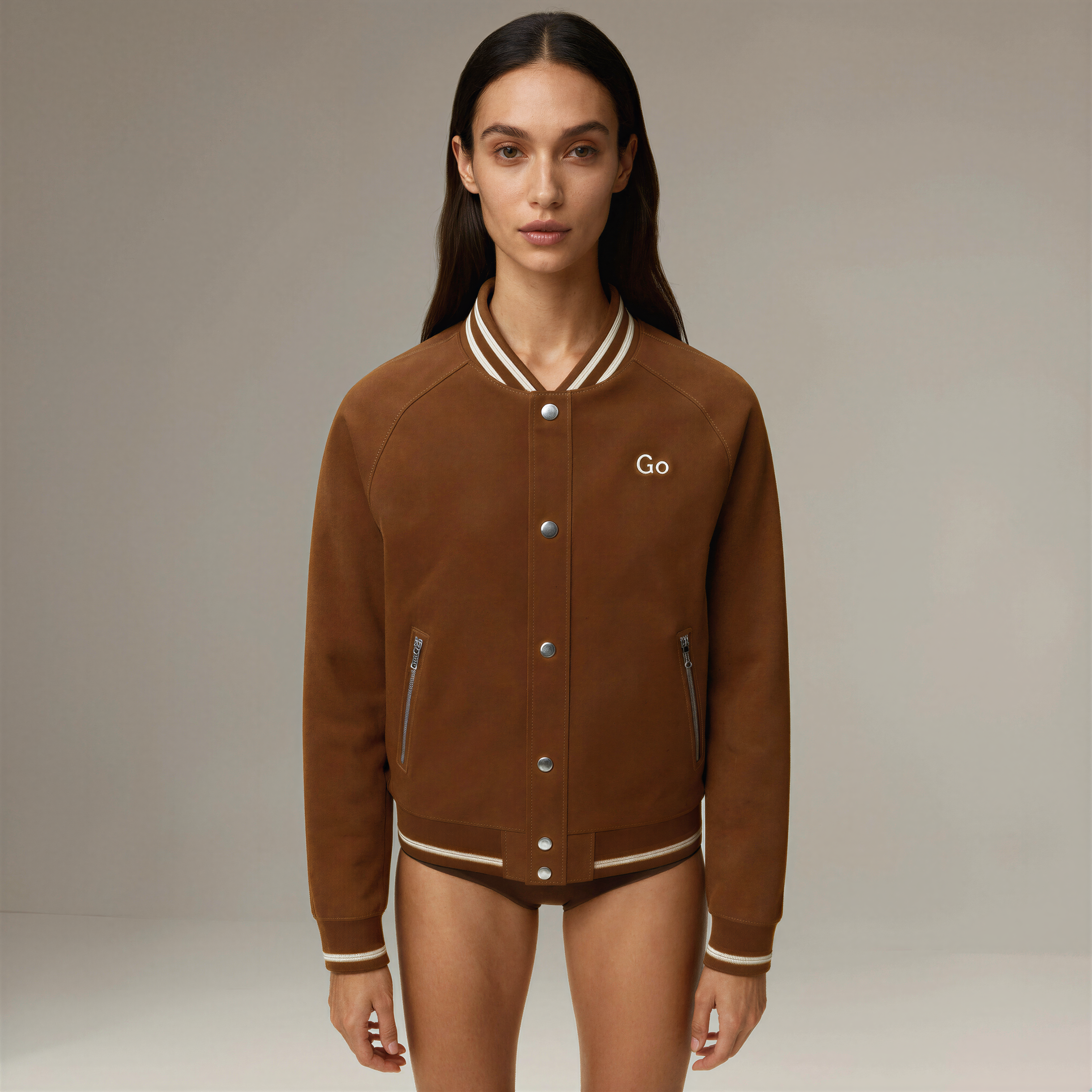 GO Warm Heritage – Bomber artigianale in pelle scamosciata
