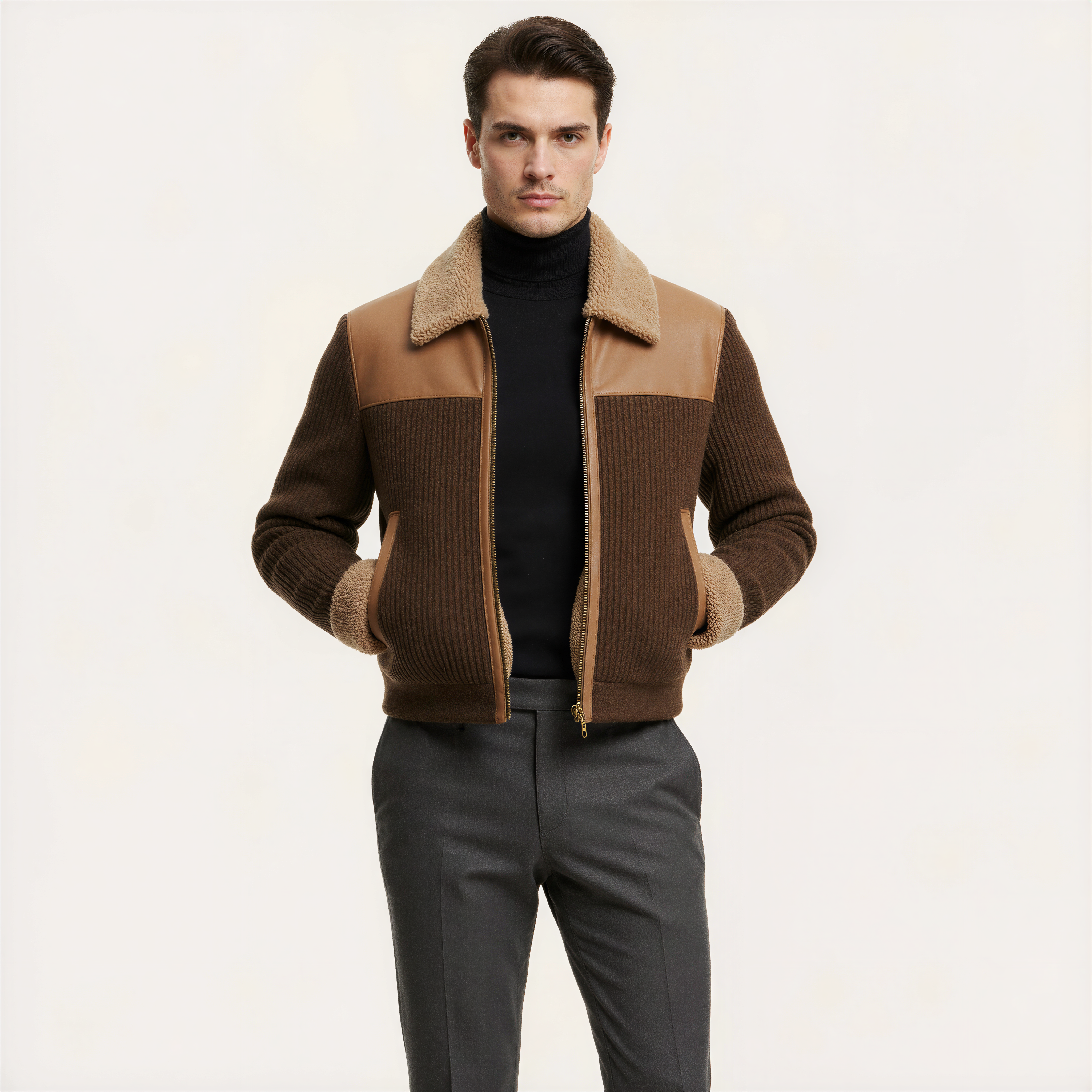 The CashWool Bomber – Giacca tecnica in lana, cotone e cashmere
