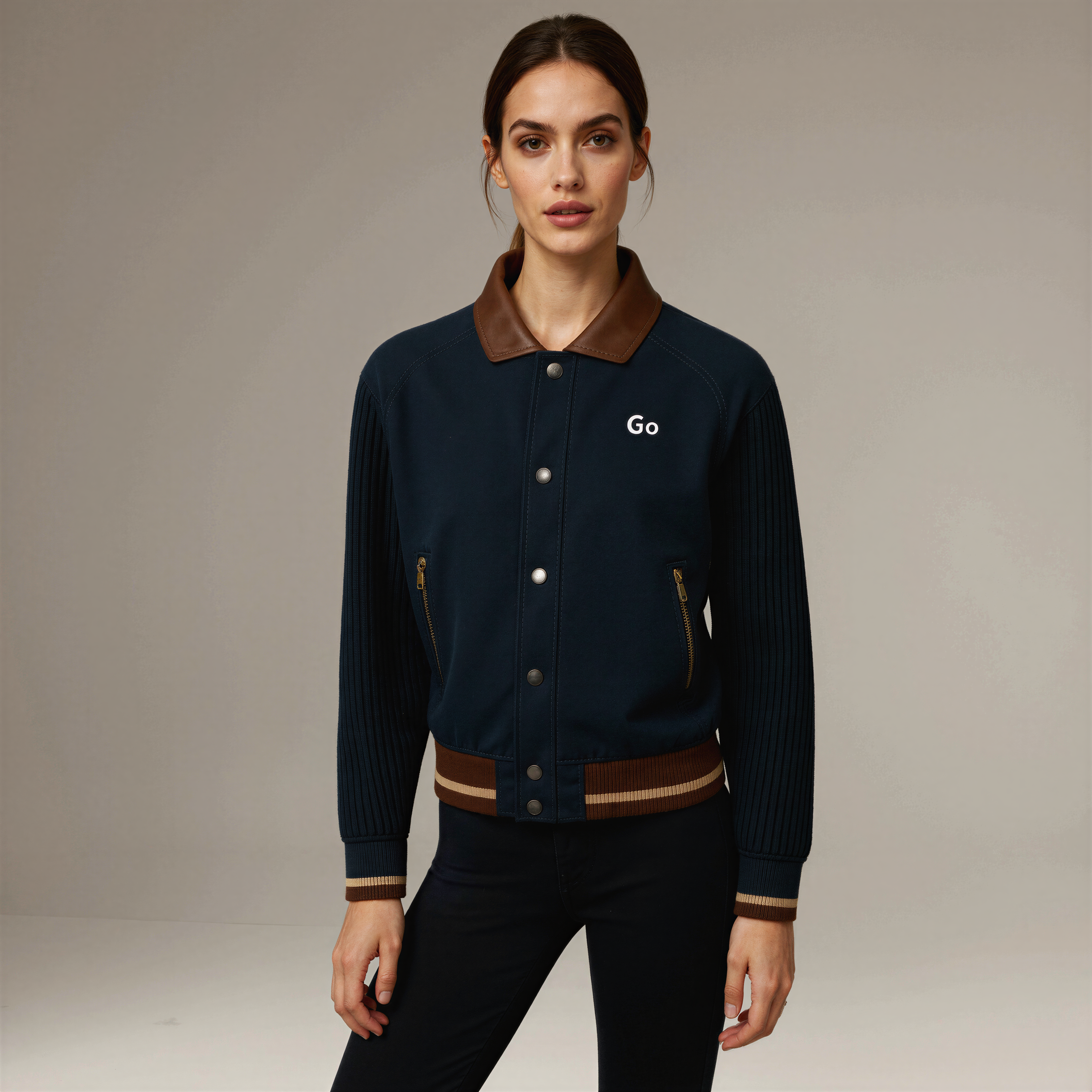 "Urban Heritage" – Giacca sportiva in stile varsity con dettagli premium