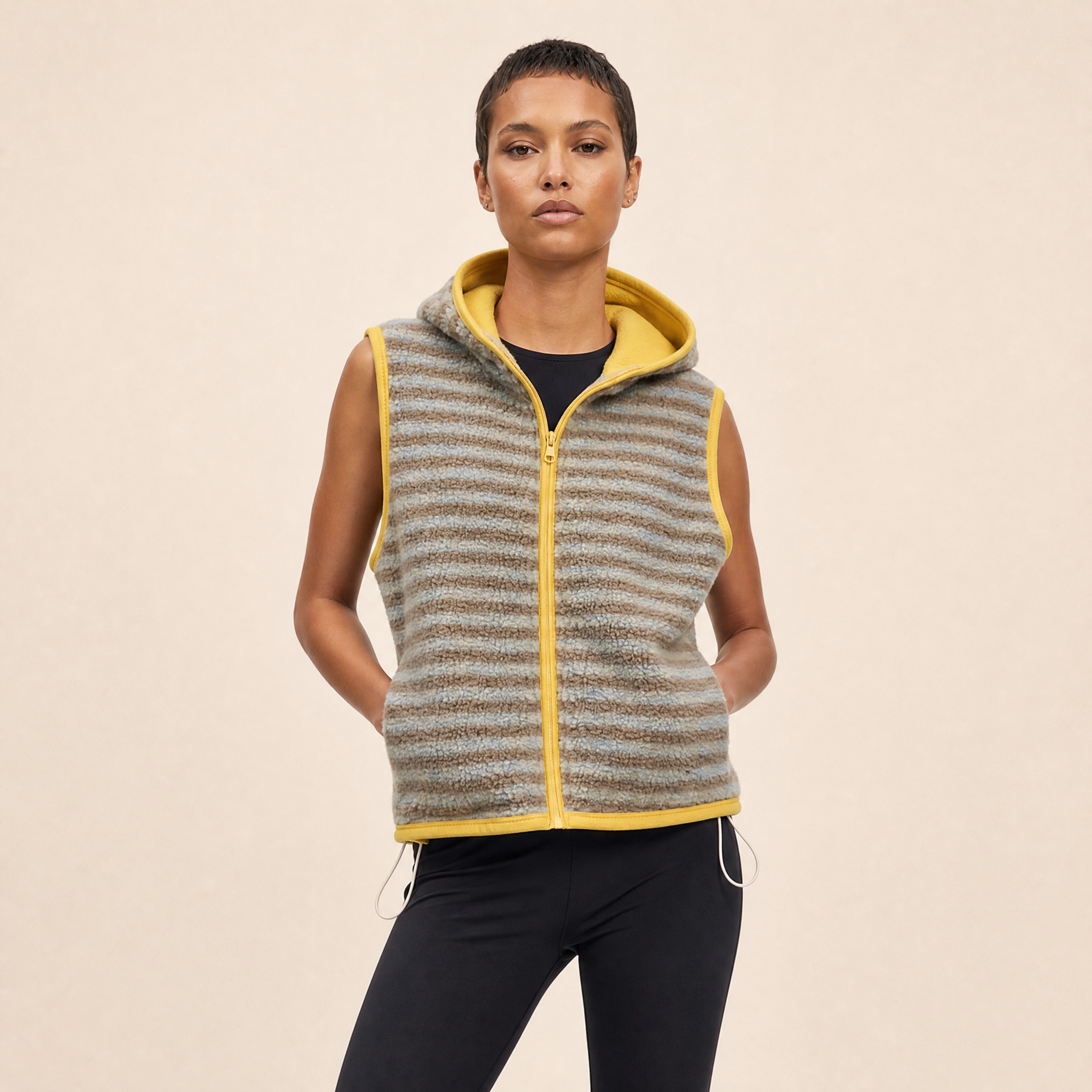 La Gilet Hoodie Rigata