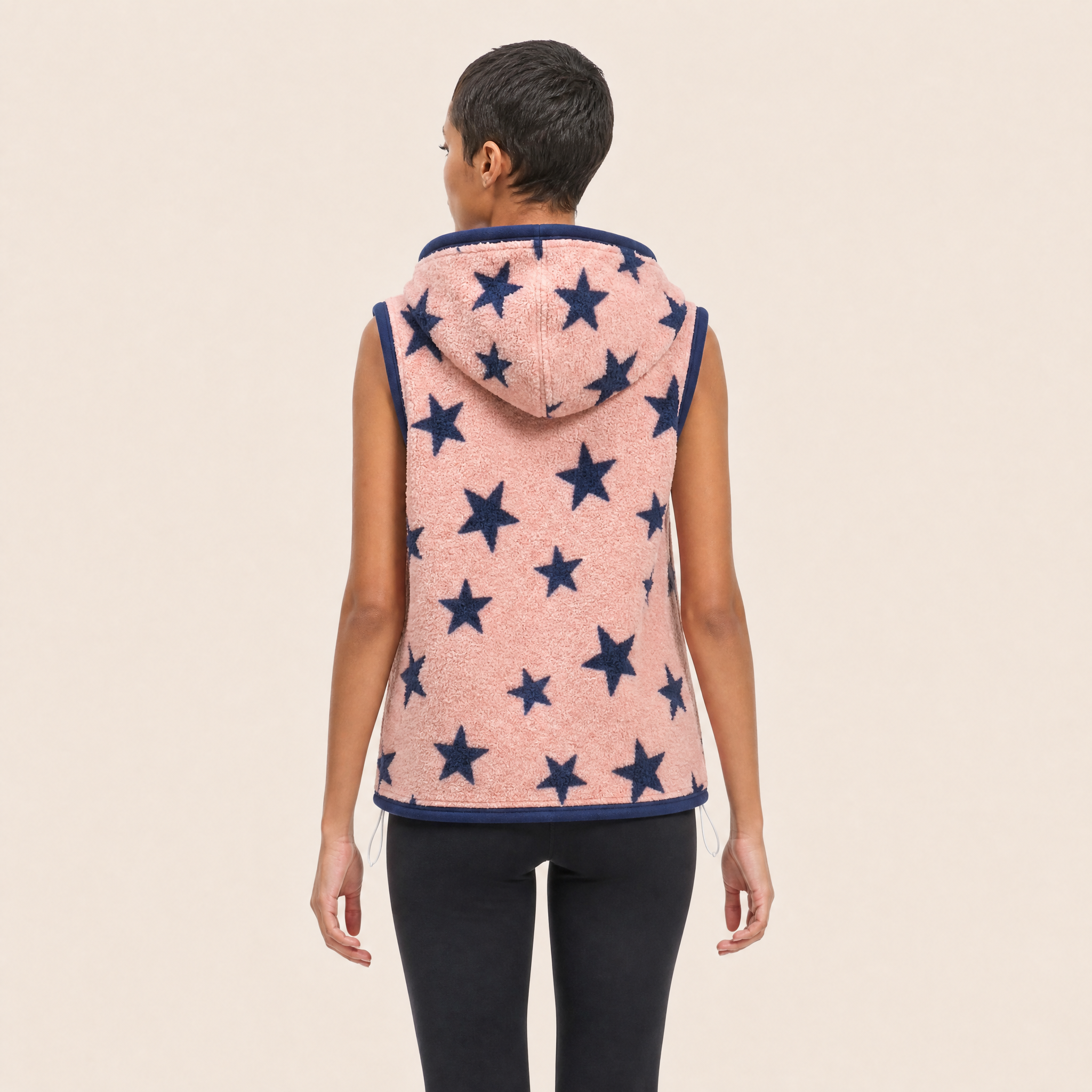 Il Gilet Hoodie Rosa Cipria