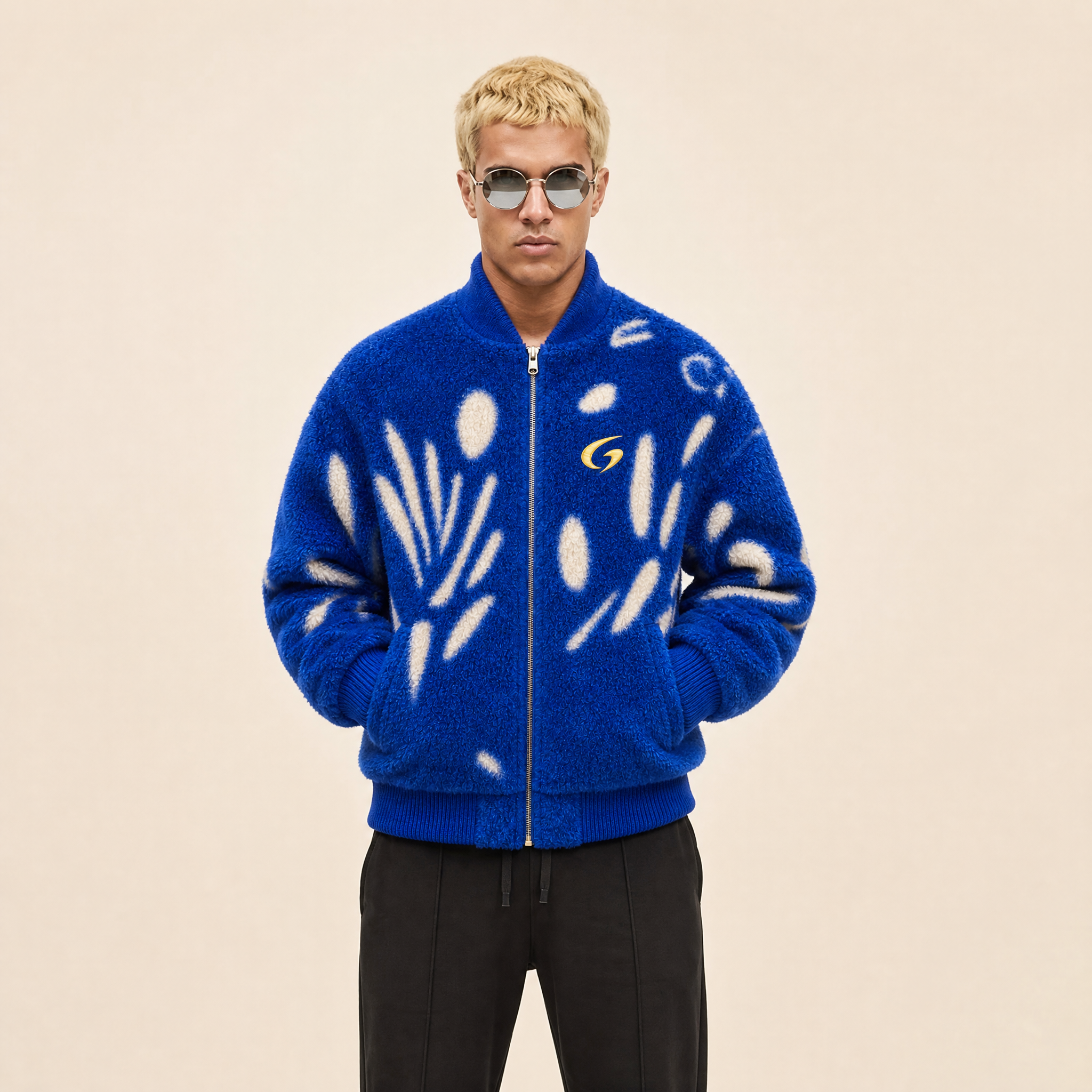 “Rebel Checkpoint” – Varsity leather with checker print and sporty construction