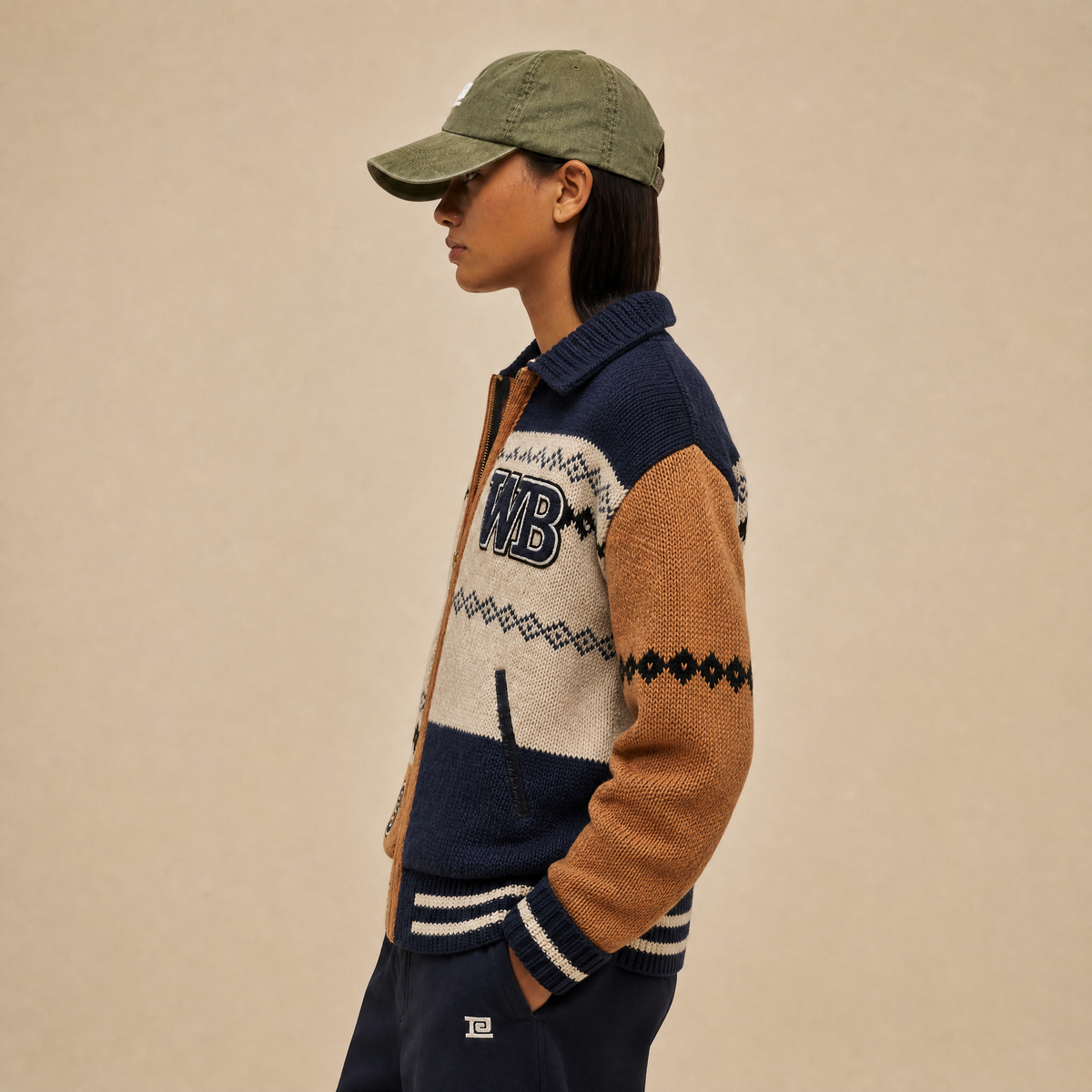 Veste de survêtement matelassée Varsity Legacy Knit avec écussons brodés