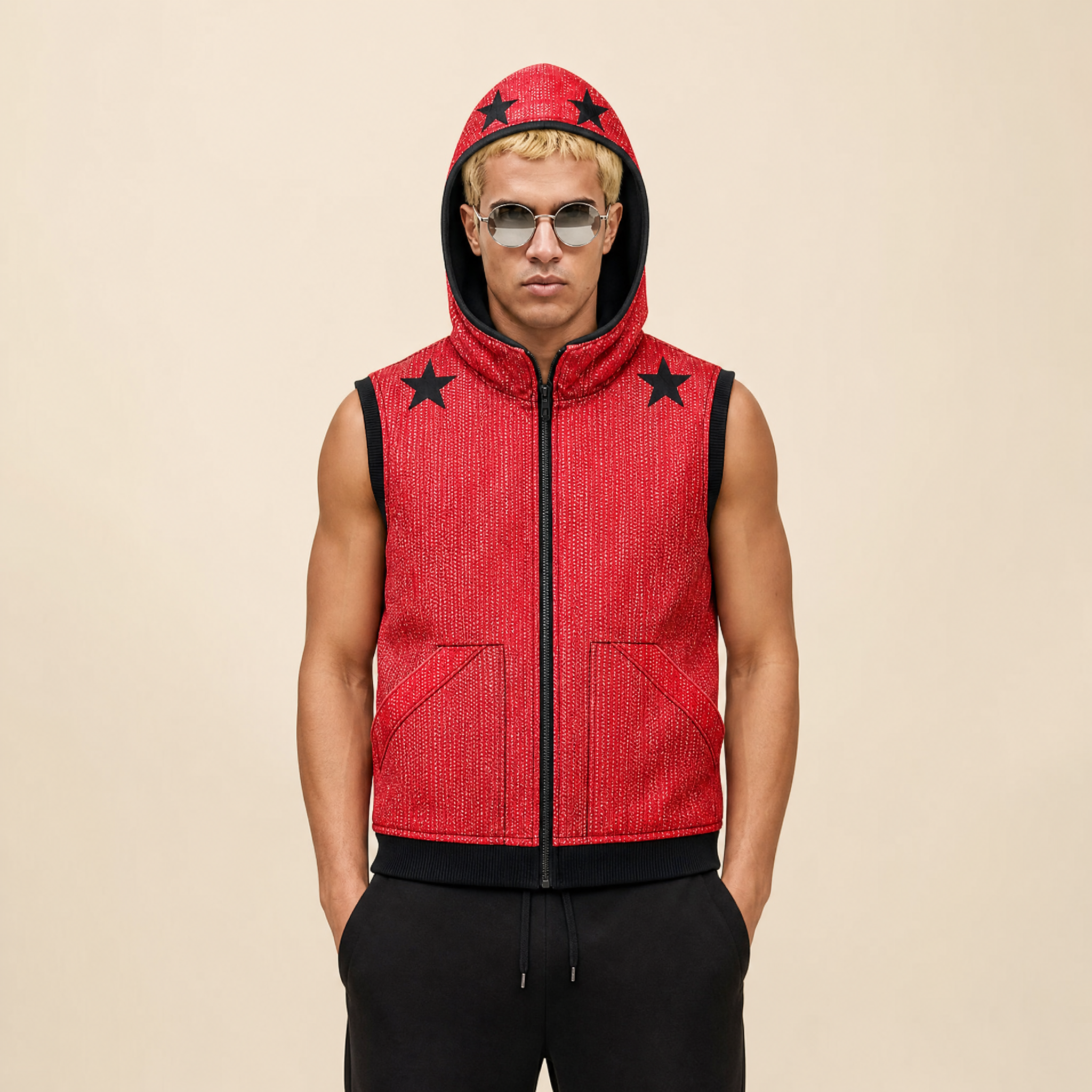 Il Gilet Hoodie Rosso Stellar Premium